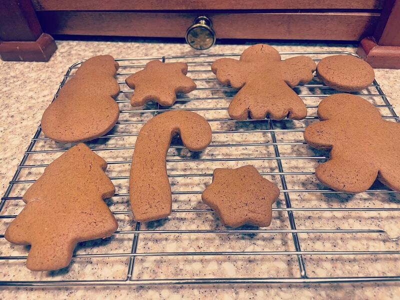 Christmas baking ginger bread cookies