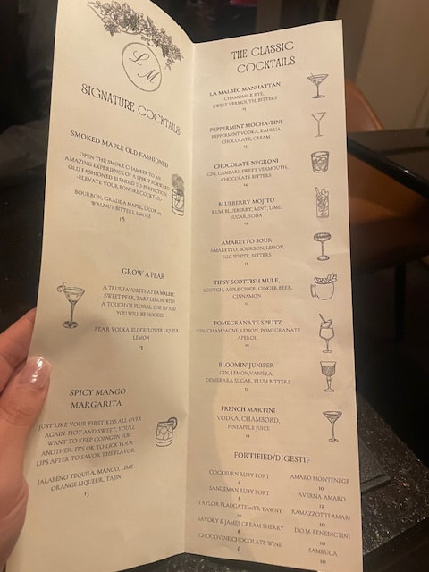 La Malbec restaurant menu in Bloomsburg, PA